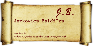 Jerkovics Balázs névjegykártya